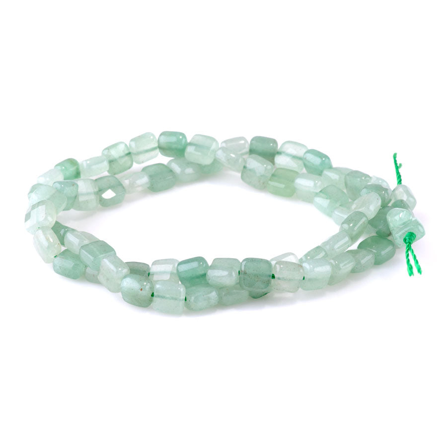 Green Aventurine 6mm Square Faceted - 15-16 Inch