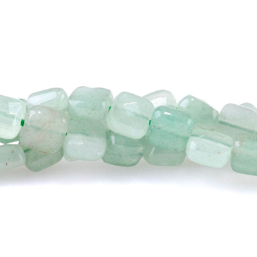 Green Aventurine 6mm Square Faceted - 15-16 Inch