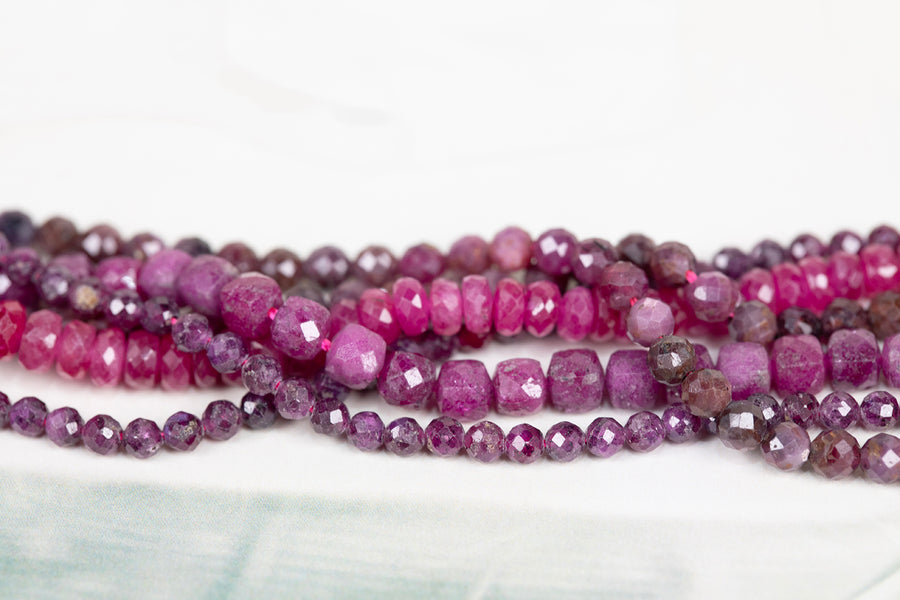 Ruby color: pink-red to deep red