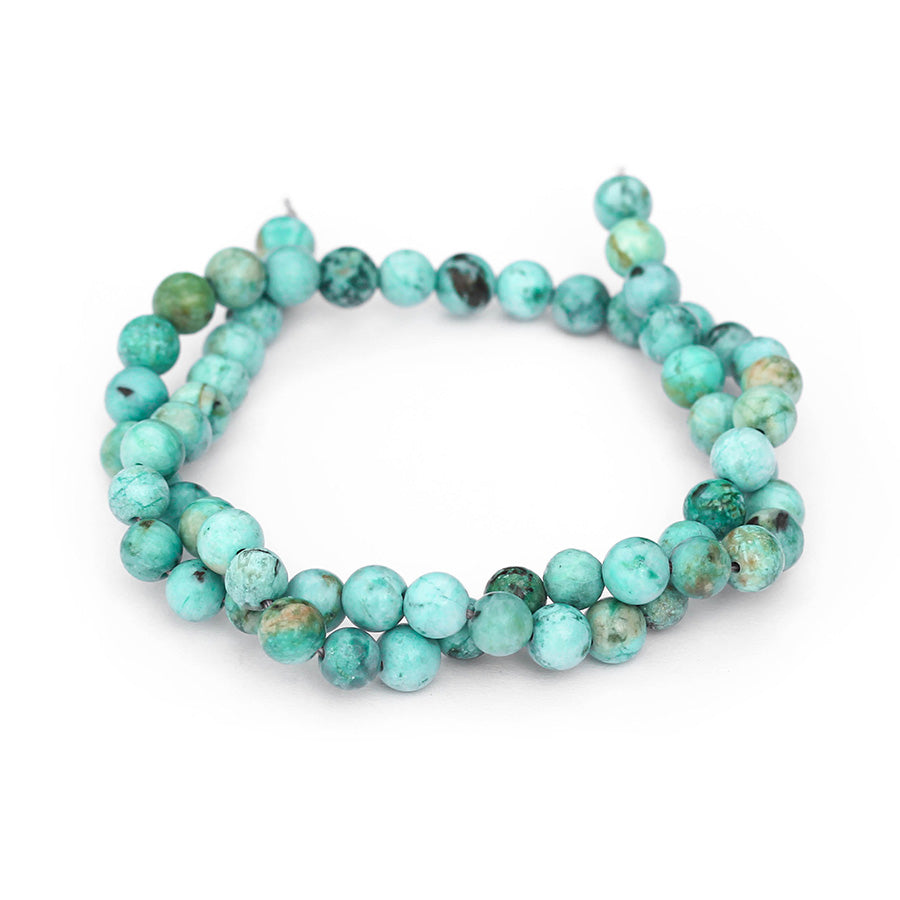 Peruvian Turquoise 6mm Round A Grade - 15-16 Inch