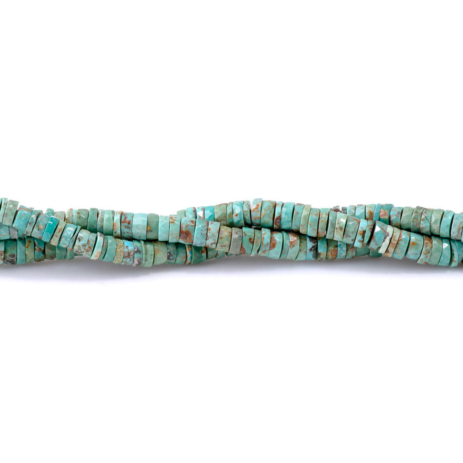 Kingman Turquoise 7mm Tyre Faceted - 15-16 Inch