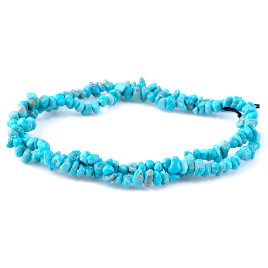 Sleeping Beauty Turquoise 4mm Nugget Rough 18 Inch - Limited Editions