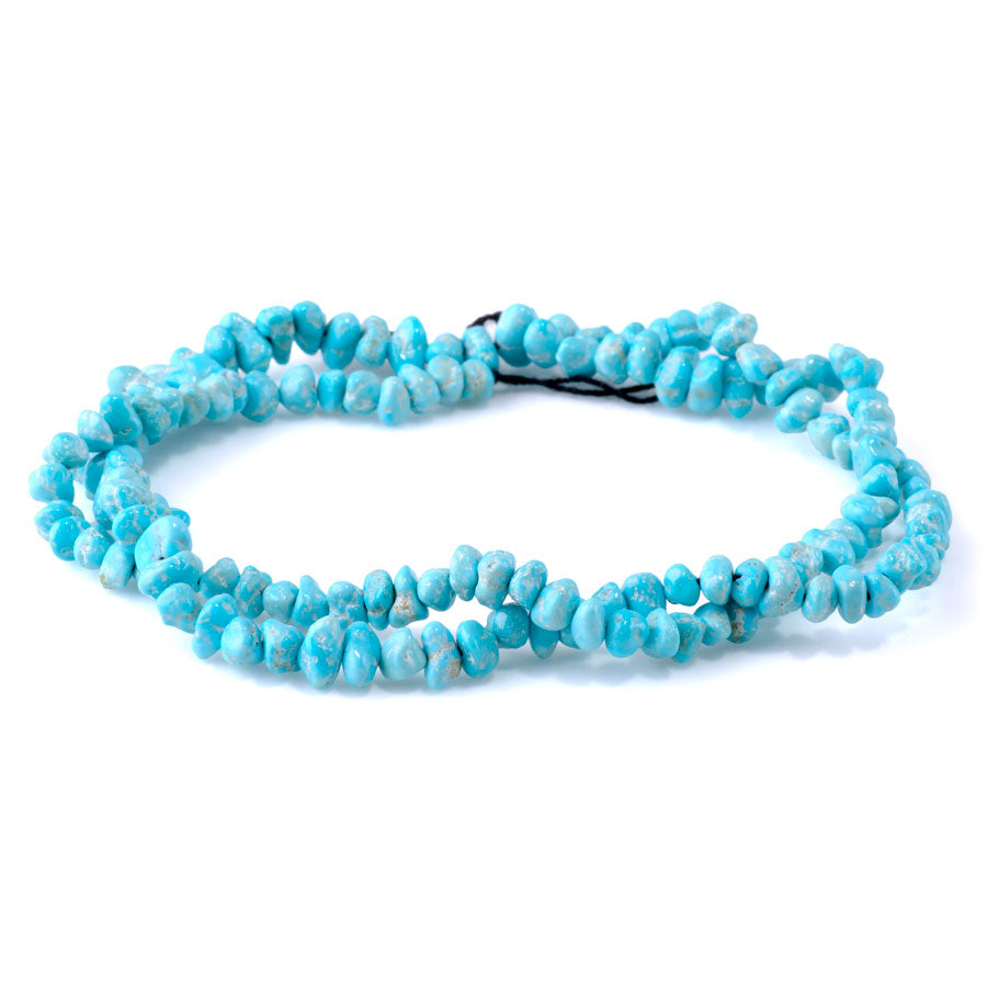 Sleeping Beauty Turquoise 5mm Nugget Rough 18 Inch - Limited Editions