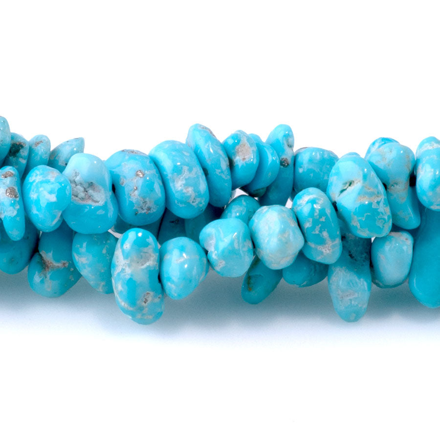Sleeping Beauty Turquoise 5mm Nugget Rough 18 Inch - Limited Editions