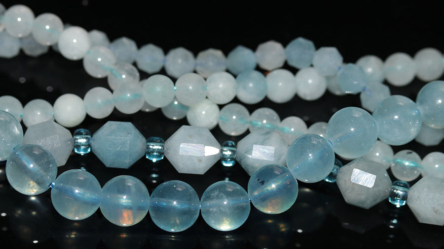The soft blue of real aquamarine