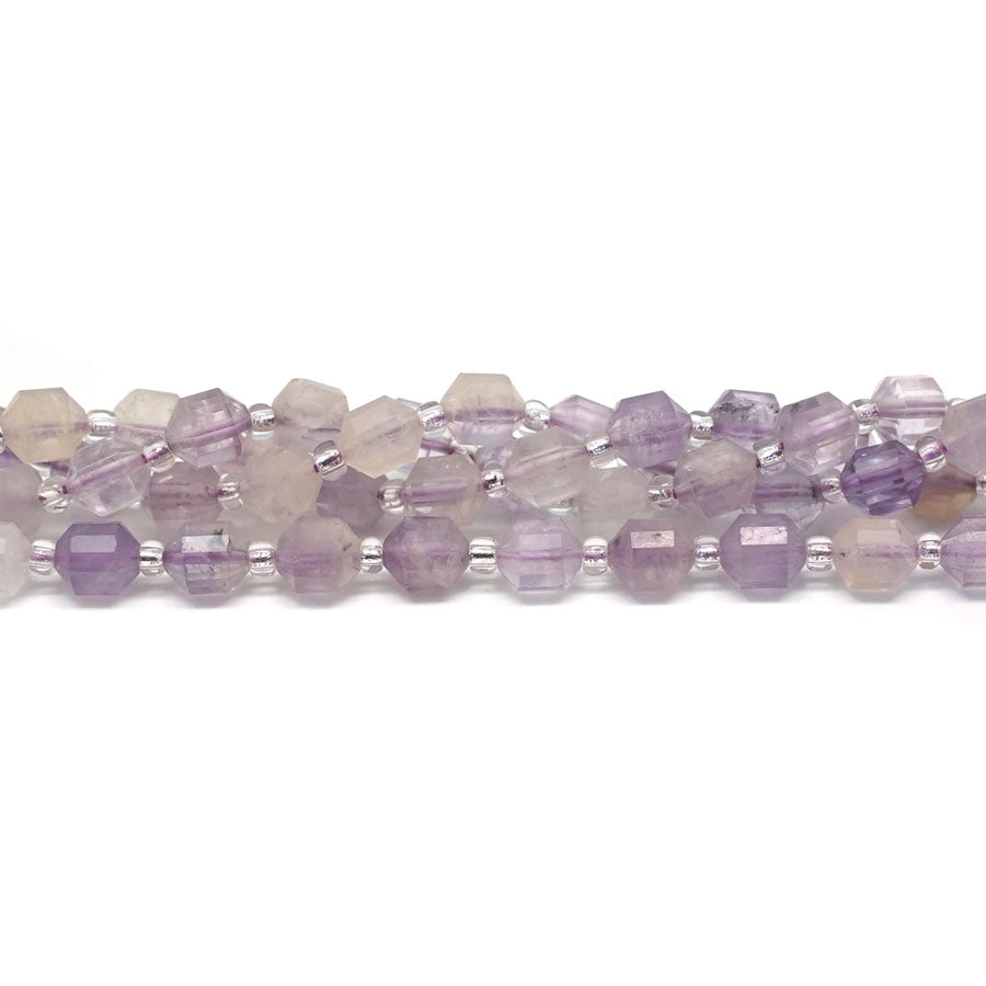 Ametrine 6mm Natural Energy Prism Faceted - 15-16 Inch