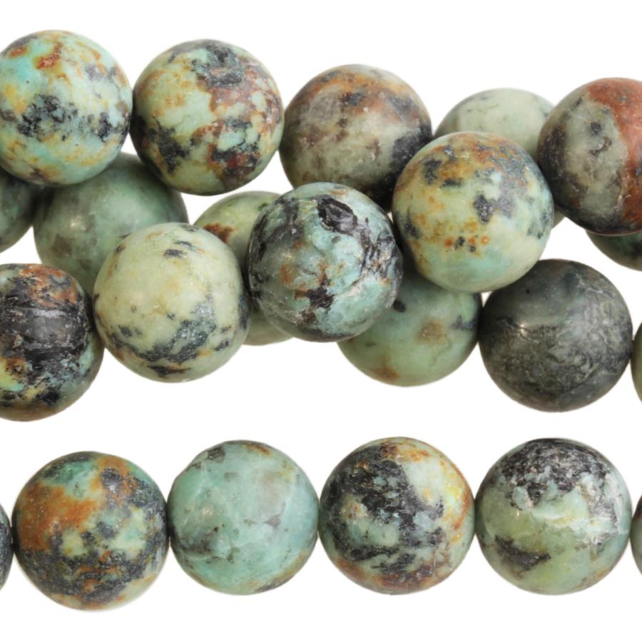 MATTE African Turquoise 10mm Round 8-Inch