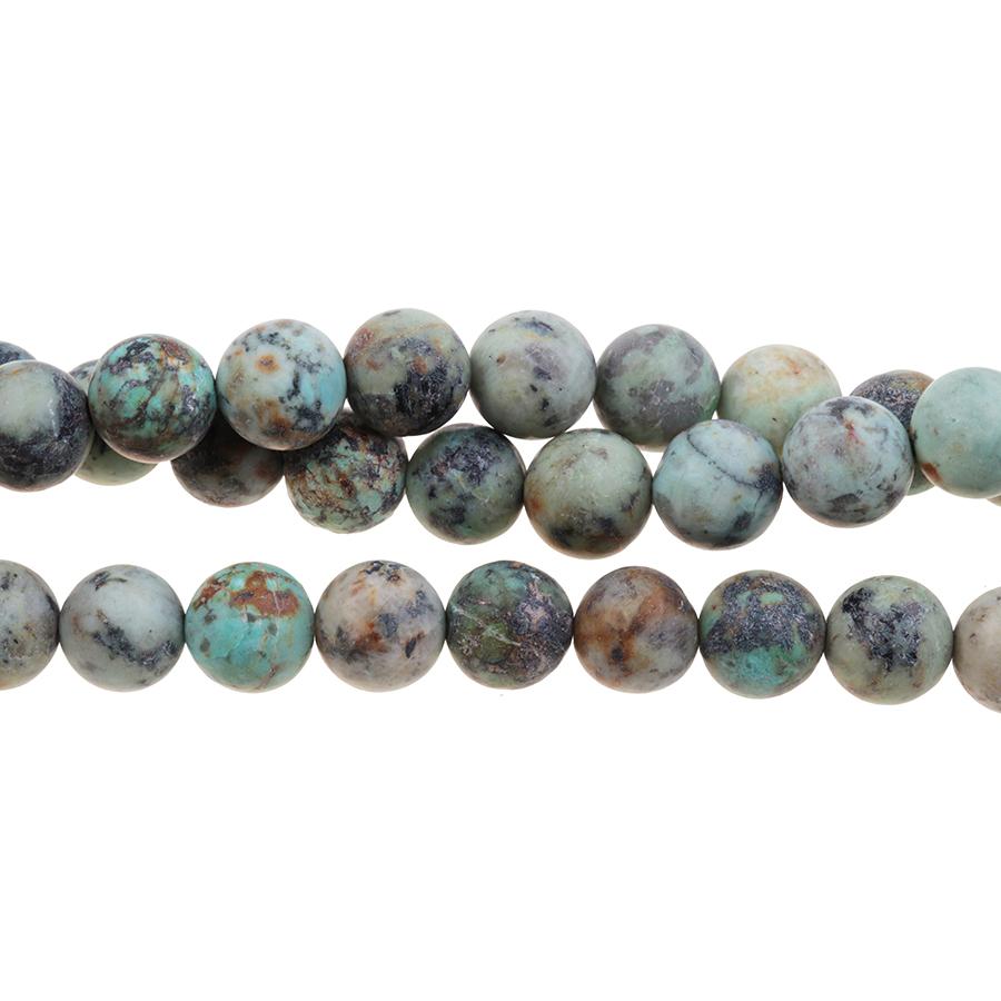 MATTE African Turquoise 8mm Round 8-Inch