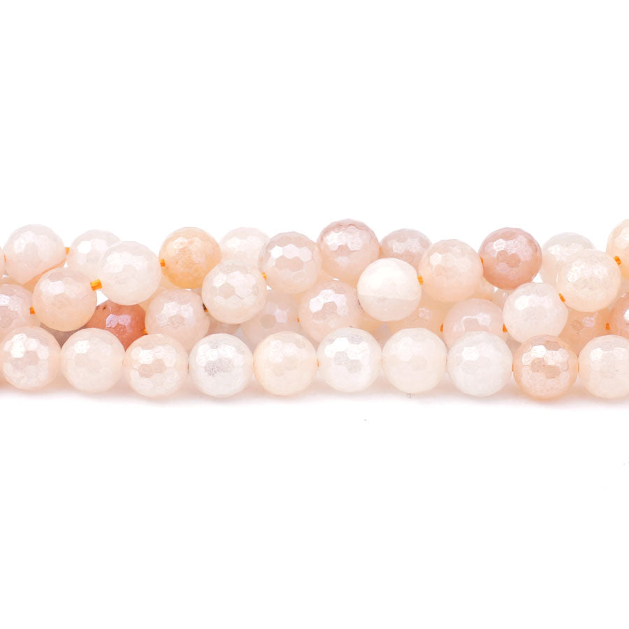Aventurine 8mm Pink Plated Round Faceted - 15-16 Inch