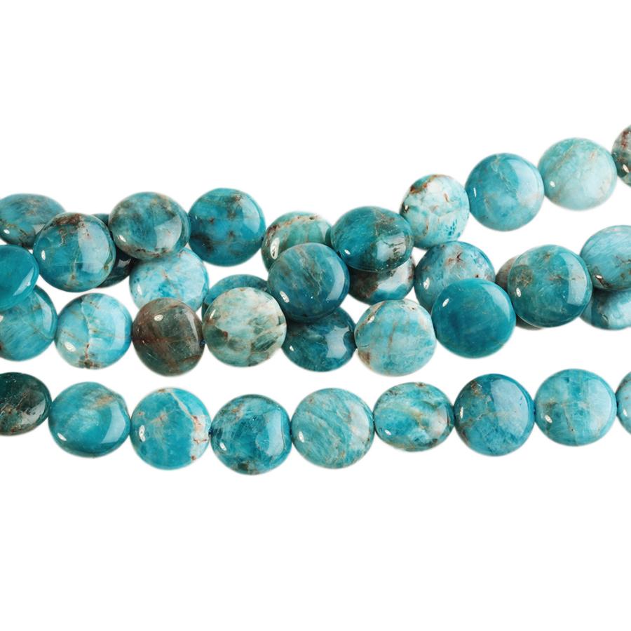 Blue Apatite 12mm Coin 8-Inch
