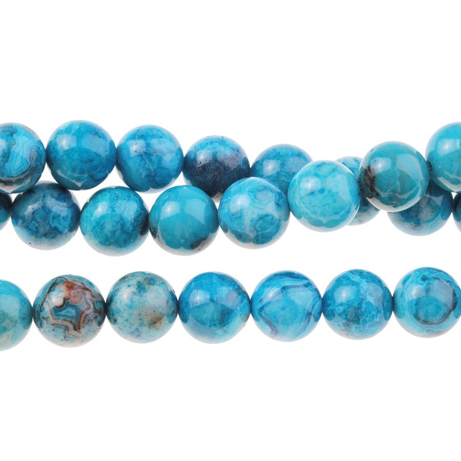 Blue Crazy Lace Agate 10mm Round 8-Inch