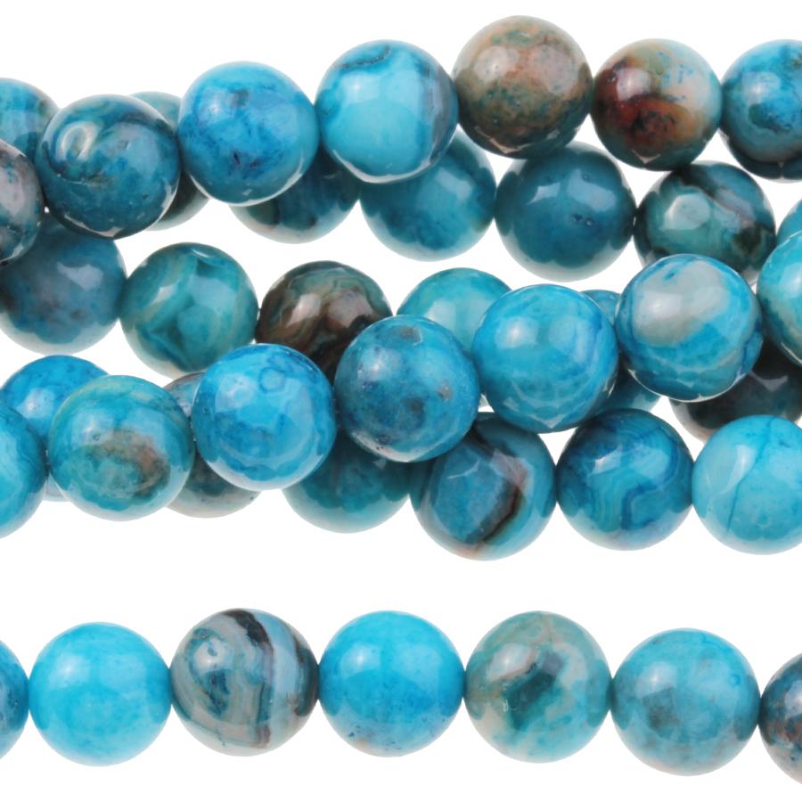 Blue Crazy Lace Agate 6mm Round 8-Inch