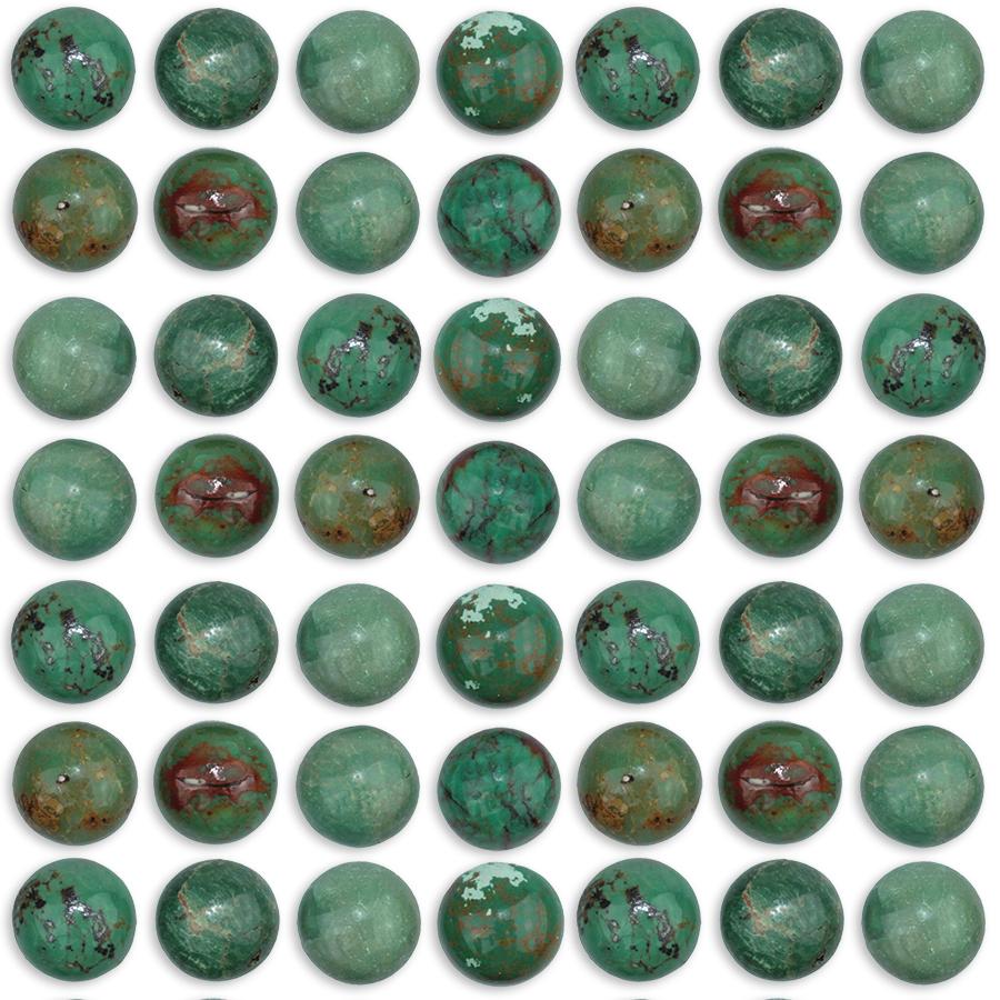 Natural Chinese Turquoise 10mm Coin Cabochon