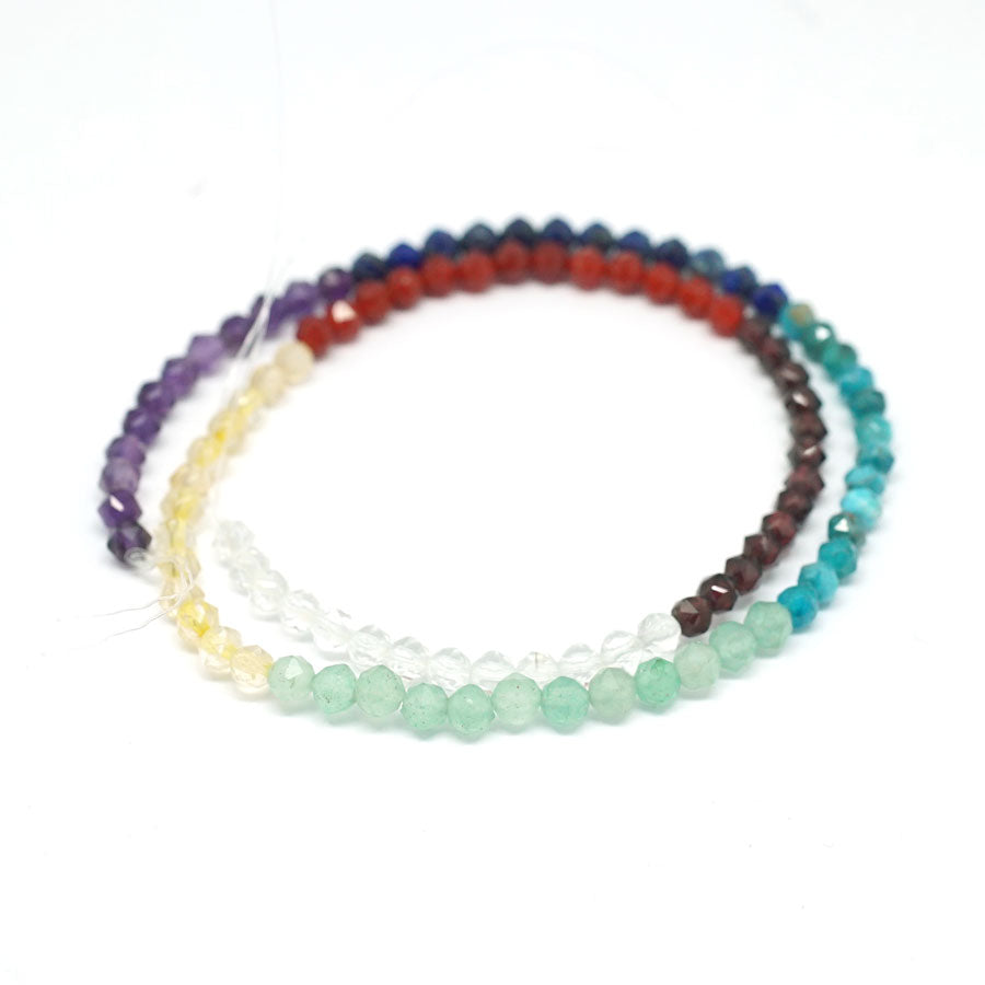 Chakra 4mm Faceted Double Heart - 15-16 Inch