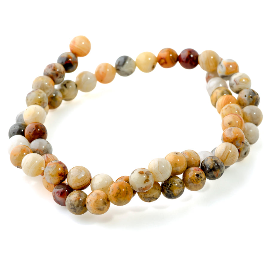 Crazy Lace Agate 6mm Round - 15-16 Inch