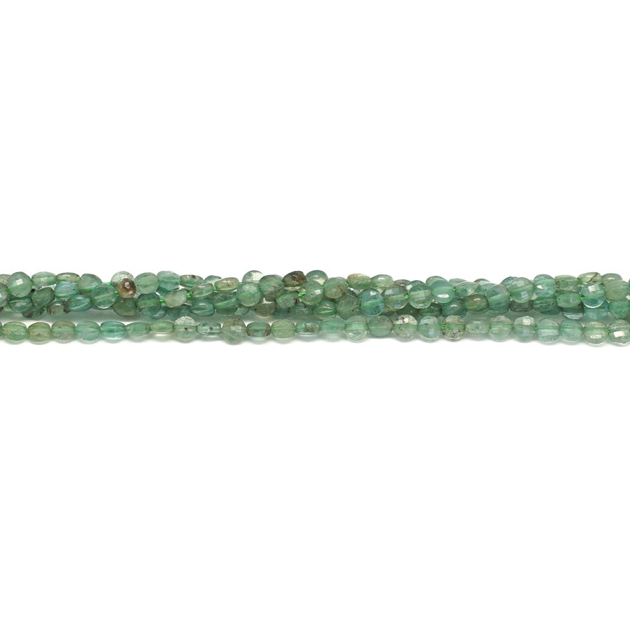 Green Apatite 2mm Faceted Coin - 15-16 Inch