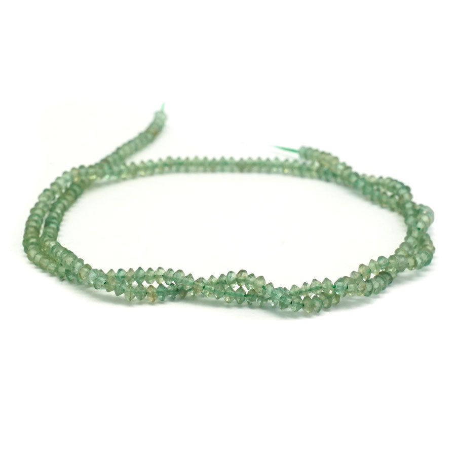 Green Apatite 2x3mm Faceted Saucer - 15-16 Inch - CLEARANCE