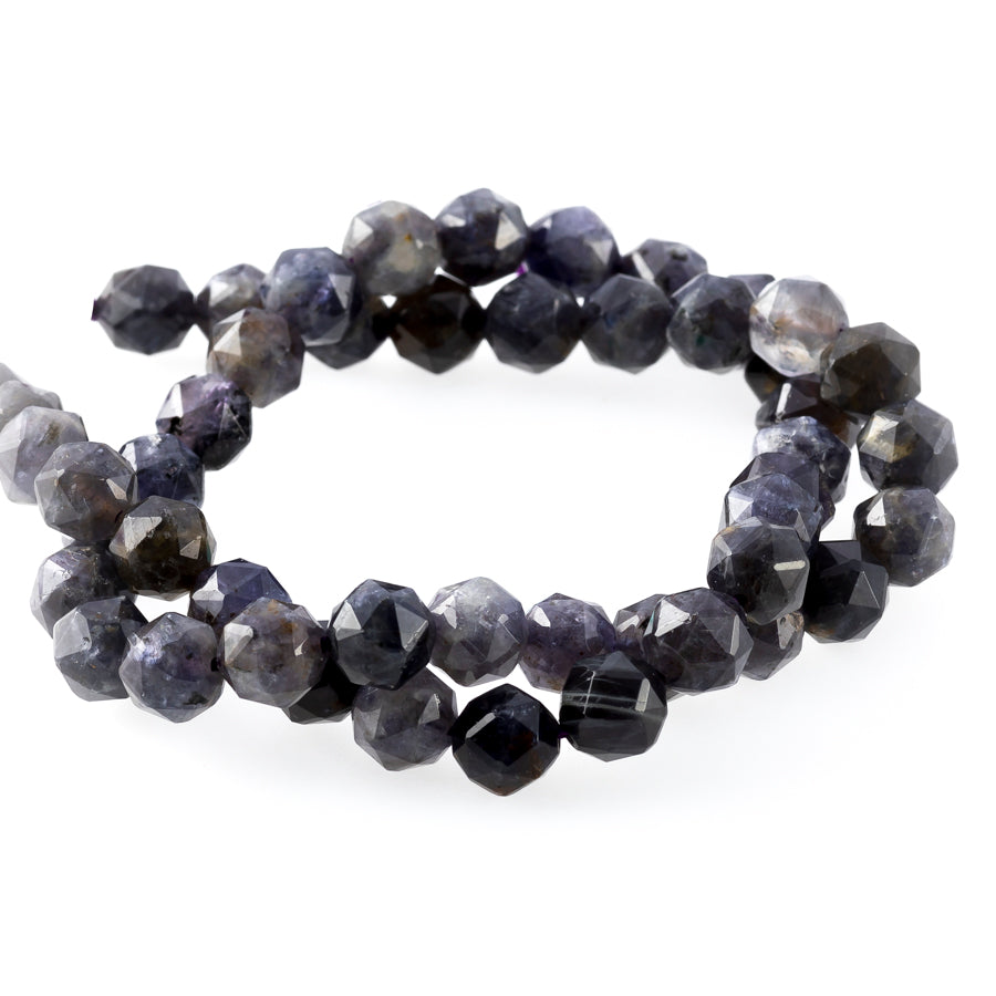 Iolite 8mm Double Heart Faceted - 15-16 Inch