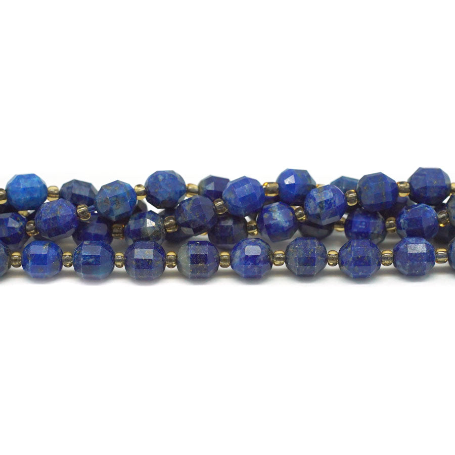 Lapis 6mm Natural Energy Prism Faceted - 15-16 Inch