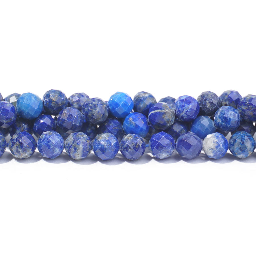 Lapis 6mm Round Faceted - 15-16 Inch