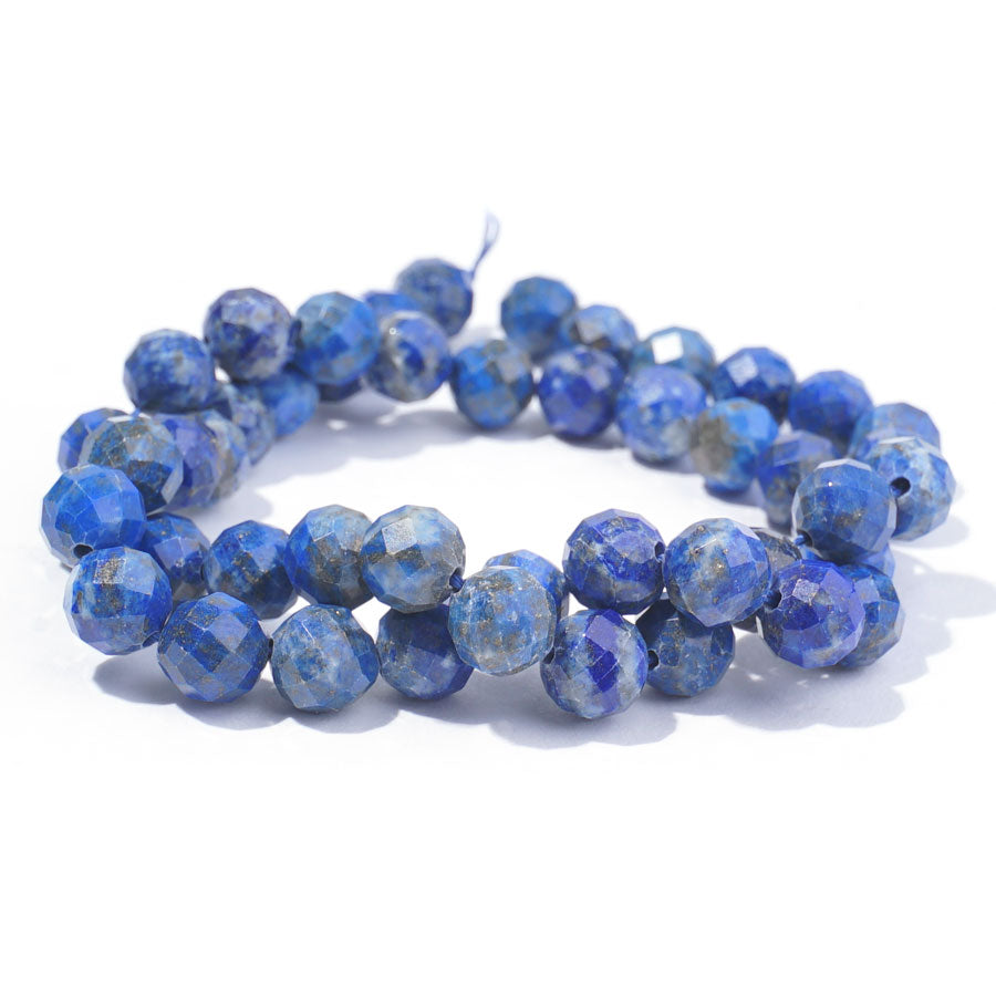 Lapis 8mm Round Faceted - 15-16 Inch