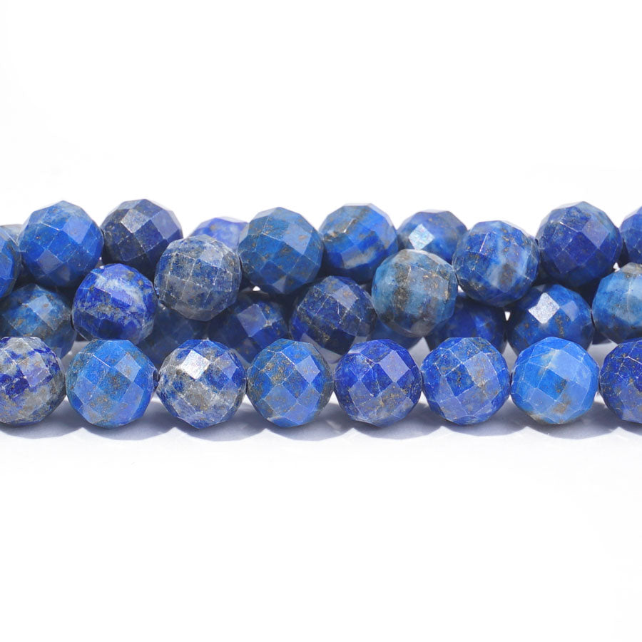 Lapis 8mm Round Faceted - 15-16 Inch