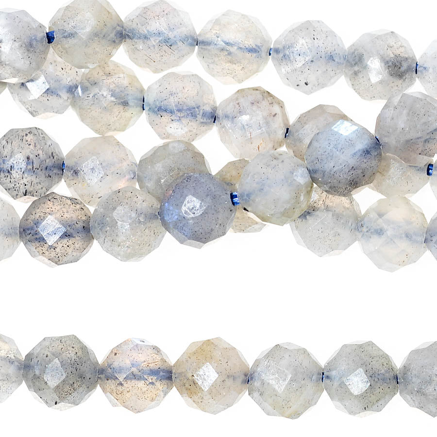 Labradorite Plated 4mm Round Faceted - 15-16 Inch