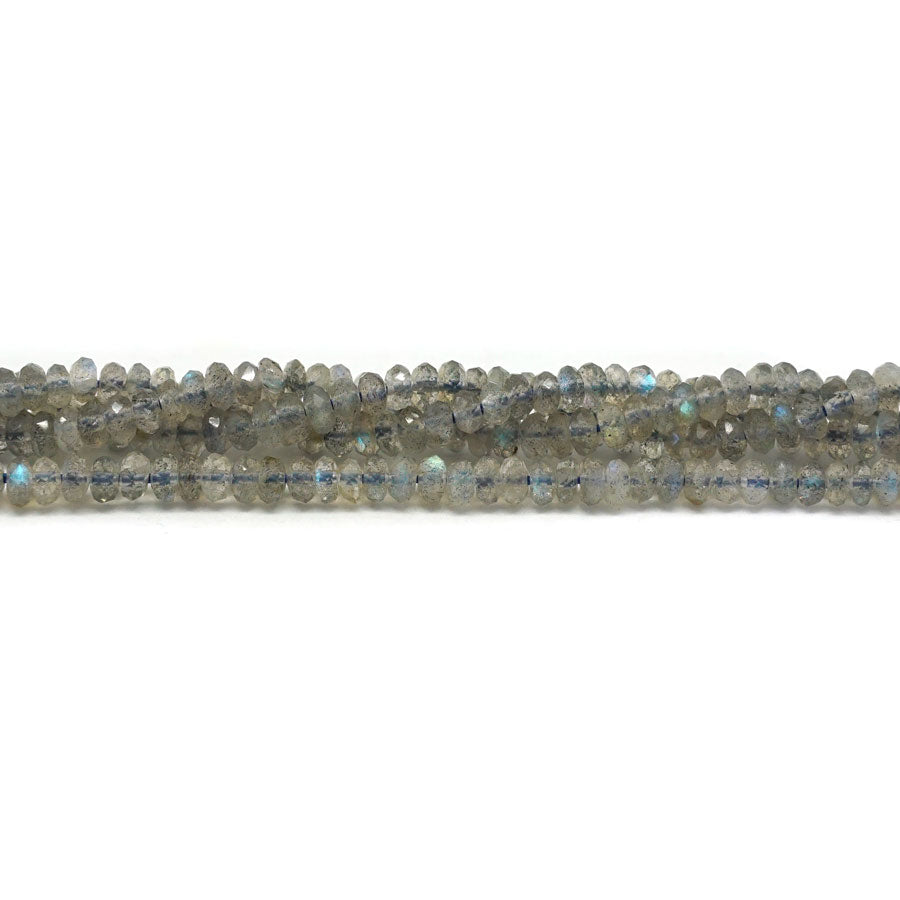 Labradorite Faceted AAA-Grade 4mm Rondelle - 15-16 Inch