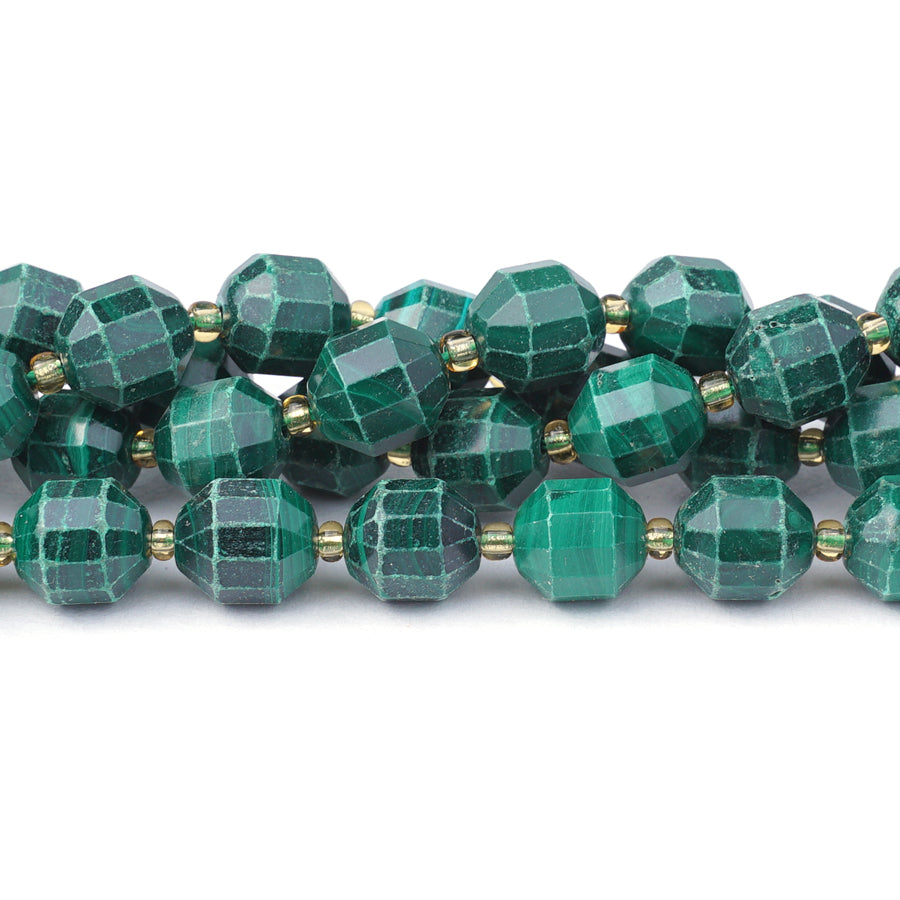 Malachite Natural 10mm Energy Prism - 15-16 Inch
