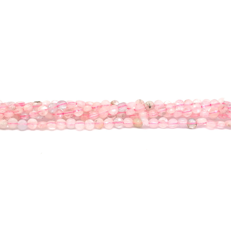 Morganite 2mm Faceted Coin - 15-16 Inch