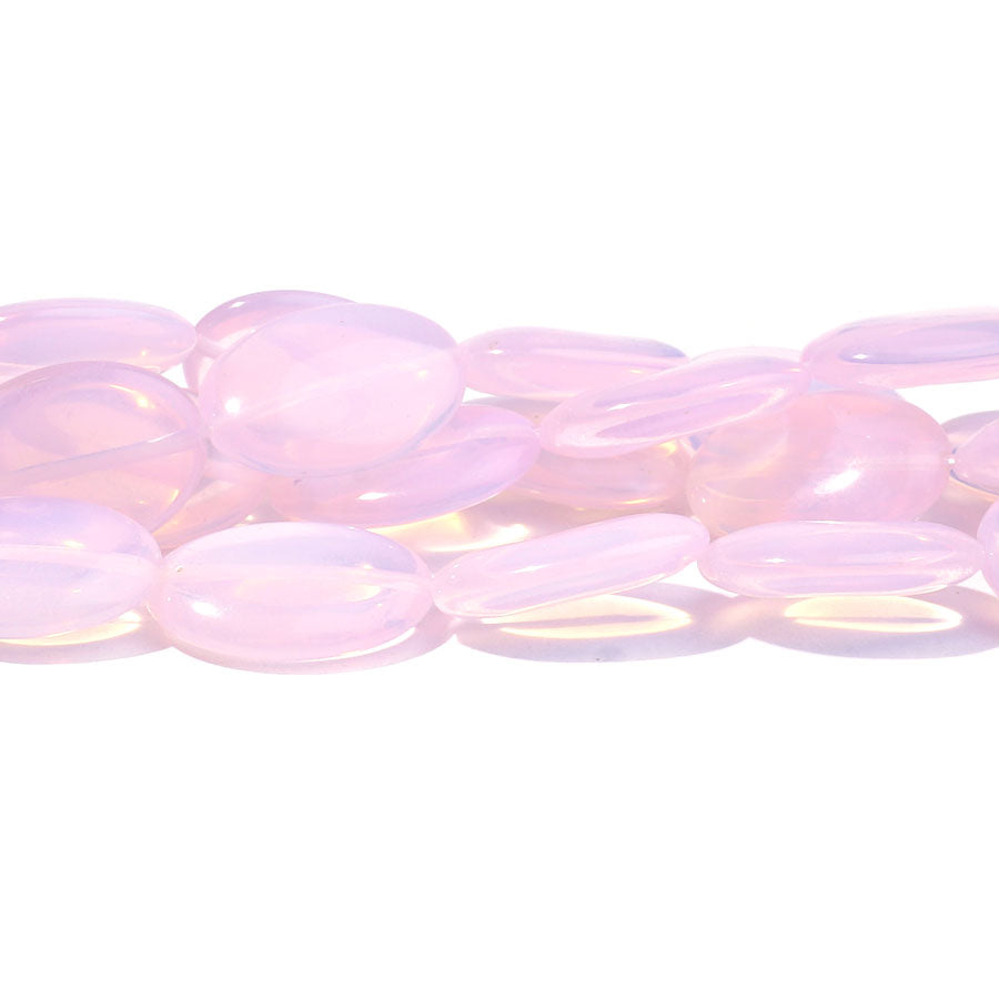 Opalite Pink (Synthetic) 13X18mm Puff Oval - Limited Editions - 15-16 inch