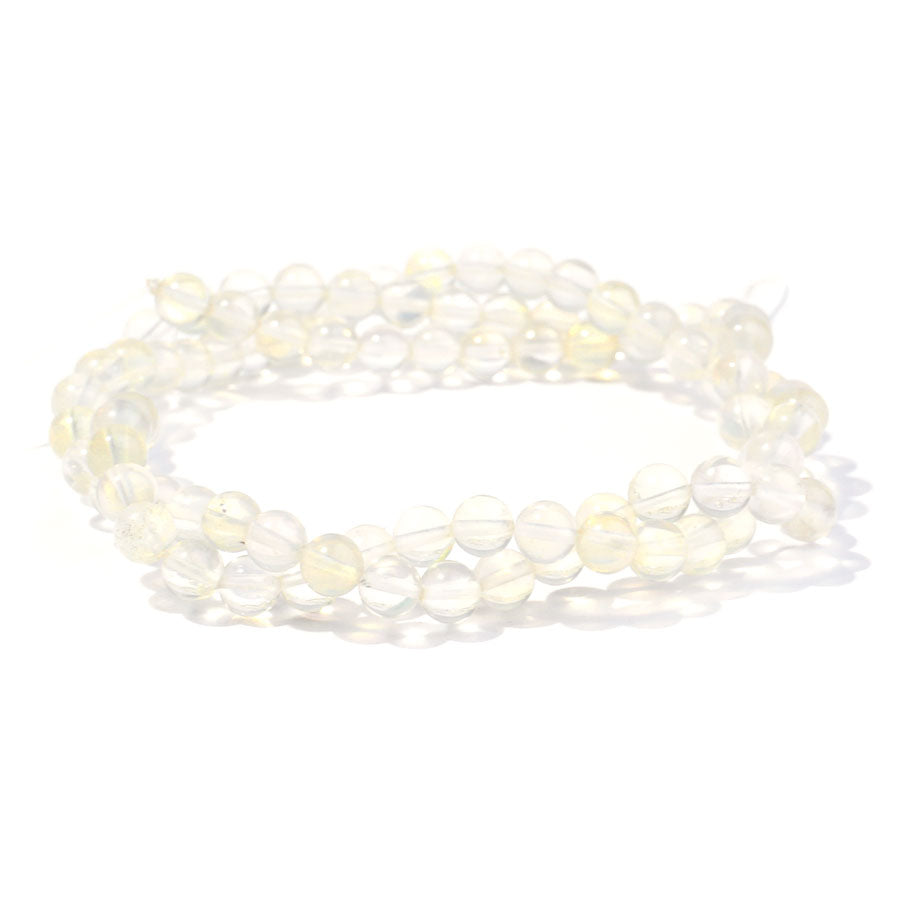 Opalite Yellow (Synthetic) 4mm Round - 15-16 inch - CLEARANCE