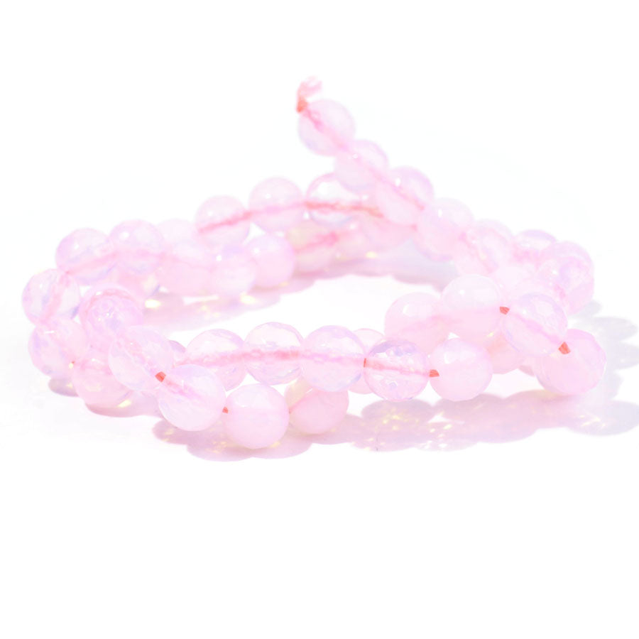 Opalite Pink (Synthetic) 8mm Faceted Round - Limited Editions - 15-16 inch
