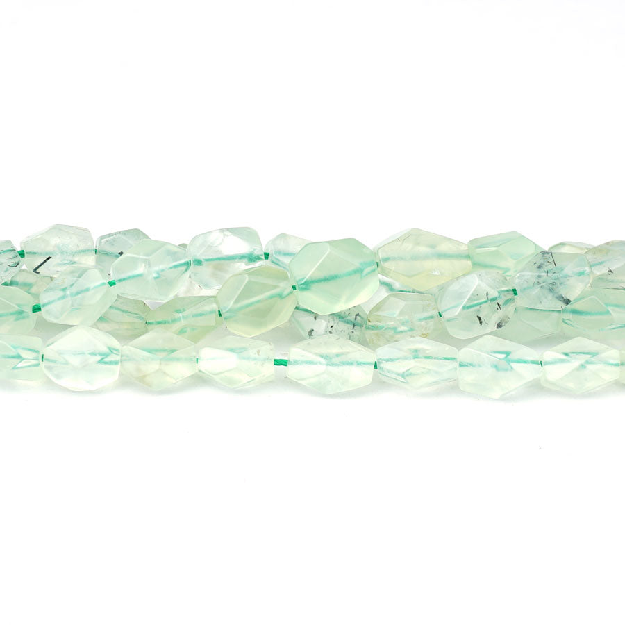Prehnite 6X8mm-10X12mm Faceted Freeform Oval - 15-16 inch - CLEARANCE