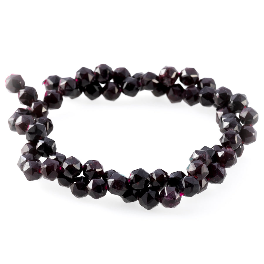 Red Garnet 6mm Double Heart Faceted - 15-16 Inch