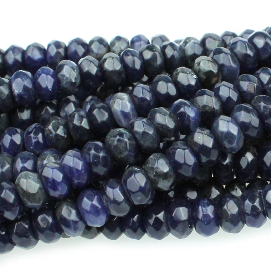 Sodalite 8mm Faceted Rondelle 8-Inch