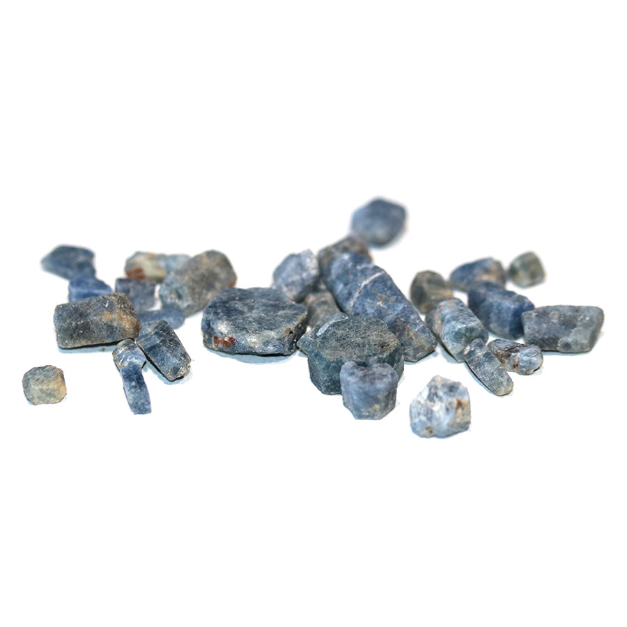 Blue Sapphire Mixed Size Rough Stones Gem Jars - DS ROCK SHOP