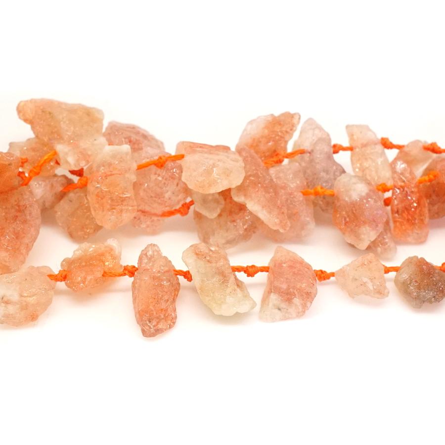 Golden Sunstone Rough, Top Drill 10x16mm Nugget - 15-16 Inch