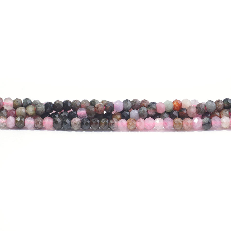 Multi Tourmaline 3mm Rondelle Faceted - 15-16 Inch