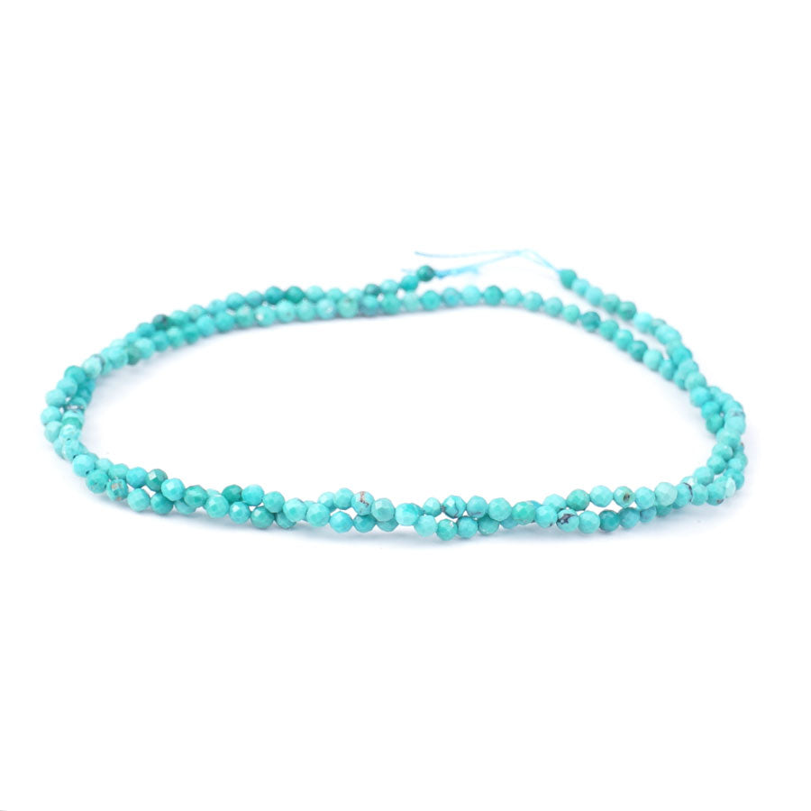 Hubei Turquoise 2mm Microfaceted Round Blue Green - Limited Editions - 15-16 inch