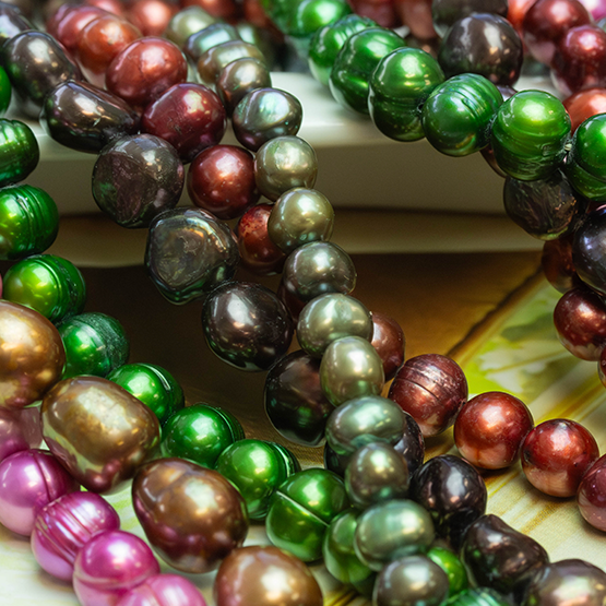 Dyeing, Drilling, and Designing with Pearls