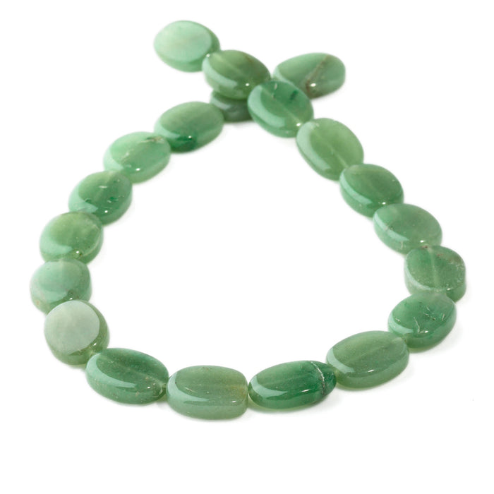 Green Aventurine 15x20mm Puff Oval - 15-16 Inch