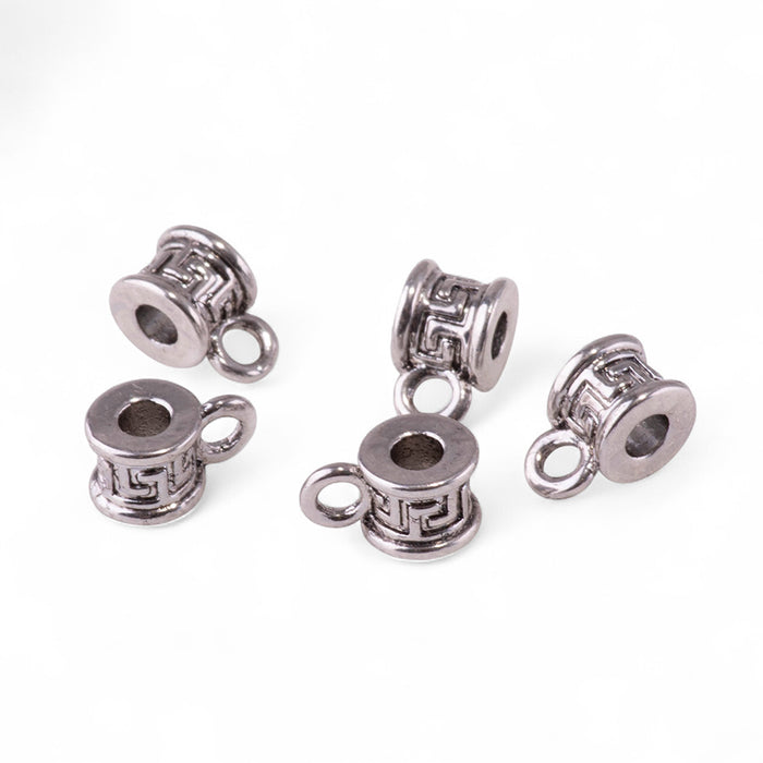11mm Spacer Bail - Rhodium Plated - 5 Pack