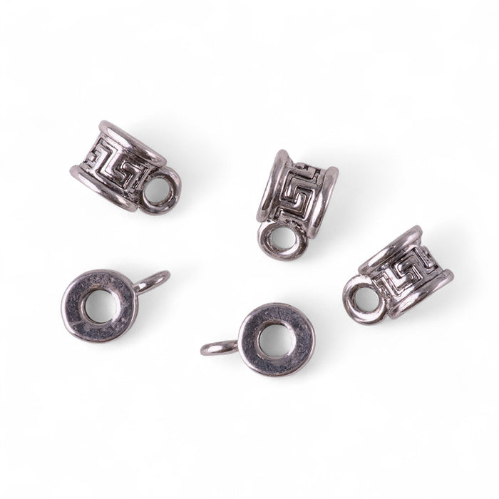 11mm Spacer Bail - Rhodium Plated - 5 Pack