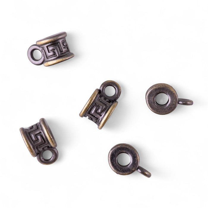 11mm Spacer Bail - Antique Brass Plated - 5 Pack