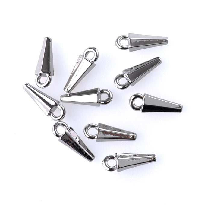 14mm Dagger Charms - Rhodium Plated - 10 Pack