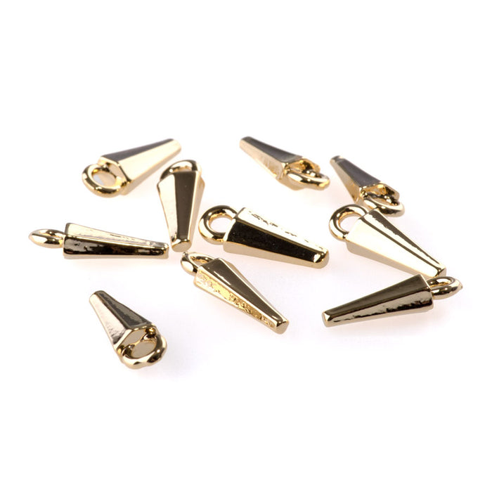 14mm Dagger Charms - Gold Plated - 10 Pack