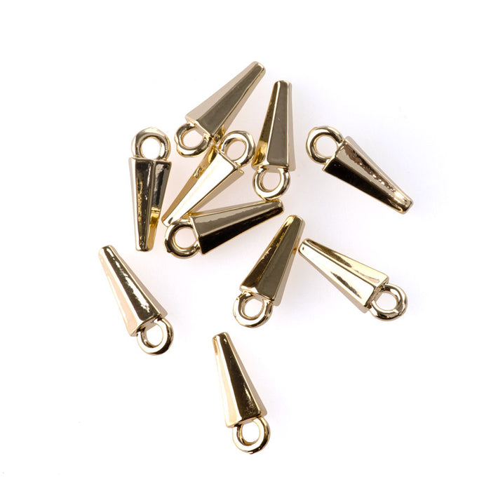 14mm Dagger Charms - Gold Plated - 10 Pack