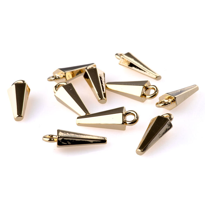 17mm Large Dagger Charms - Gold Plated - 10 Pack