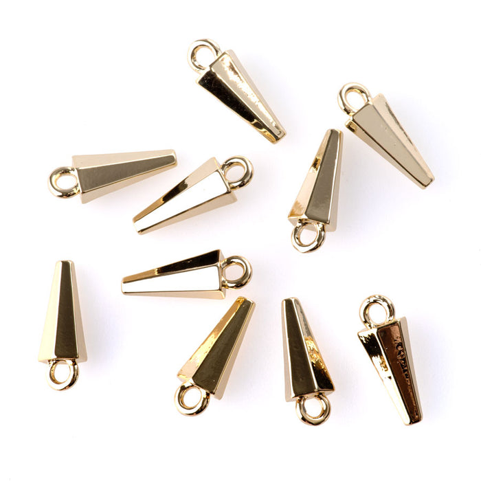 17mm Large Dagger Charms - Gold Plated - 10 Pack